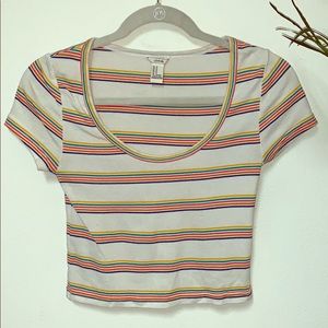 Forever 21 Rainbow 70’s Crop Top